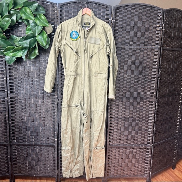 Avirex Vintage Aeronautics jumpsuit armor green paratrooper safari 40 unisex - Picture 2 of 11
